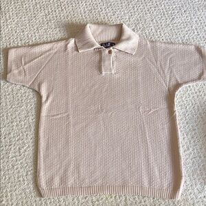 Belati Short Sleeve Polo Knit Sweater